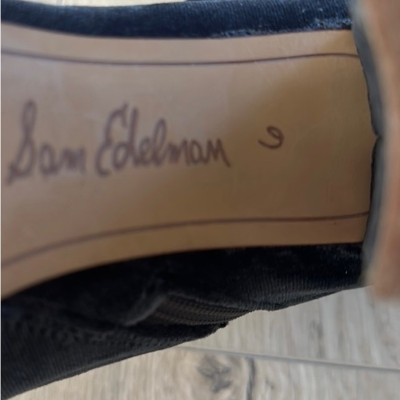 SAM EDELMAN blue suede ankle boots. Size 6. - Picture 2 of 5